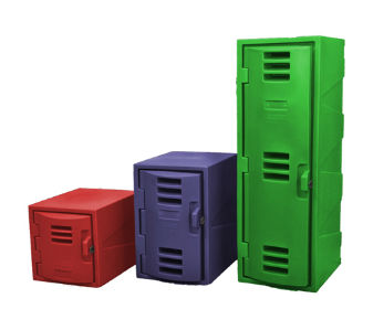 colored plastic lockers